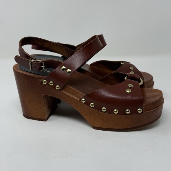 Swedish Hasbeens Leather Slingback Platform Clog Sandals 37 - Picture 9 of 16